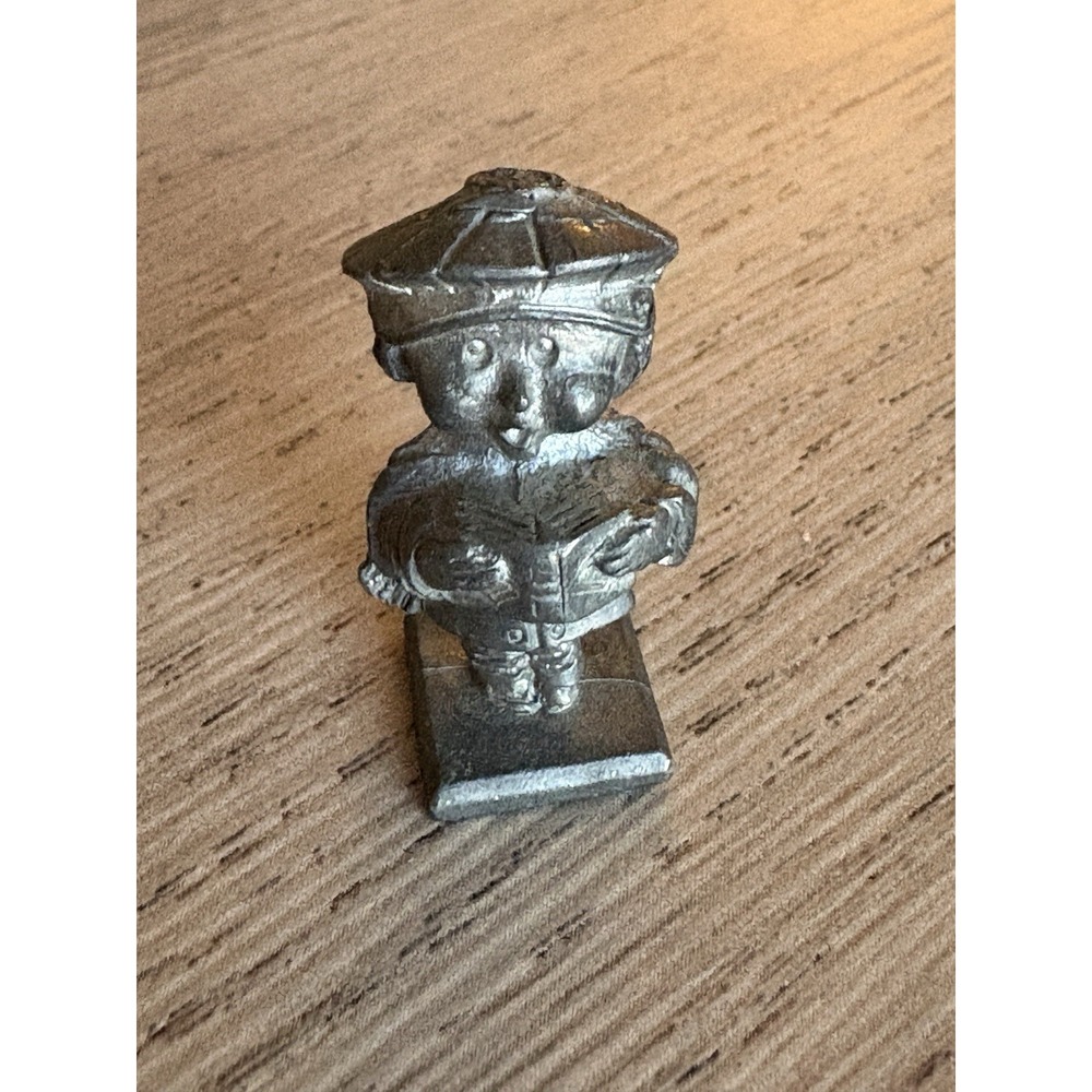 Vintage Miniature Holiday Musician Caroler Figurine Royal Pewter